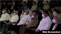 Nicolás Maduro, Raúl Castro y Miguel Díaz-Canel en la inauguración del Centro Fidel Castro Ruz.