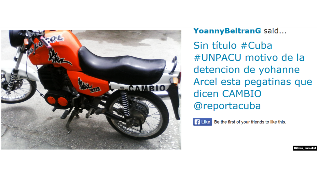 Reporta Cuba. El motivo del arresto de un activista. Foto: Yoanny Beltrán.