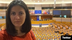 Rosa María Payá en el Parlamento Europeo. (Archivo)