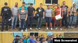 Grupo de 46 cubanos retenidos en Honduras. Julio 18,2015