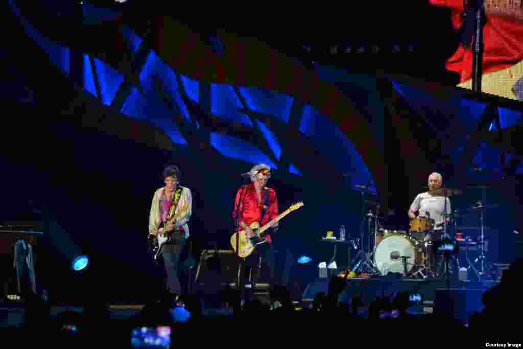 Vista del concierto de Rolling Stones en Cuba