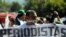 Periodistas hondureños en protesta
