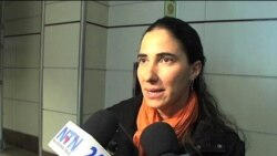 Yoani Sánchez llega a Madrid