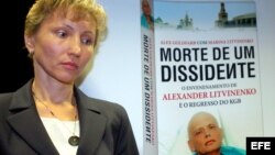 Marina Litvinenko, viuda de Alexander Litvinenko, durante la presentación de su libro 'Muerte de un disidente'. 