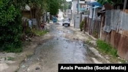 Aguas albañales en La Güinera
