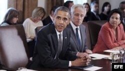 El presidente de Estados Unidos, Barack Obama, durante la reunión de gabinete en la Casa Blanca, en Washington, DC, EE.UU., el 12 de septiembre de 2013