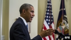 Barack Obama ofrece una rueda de prensa sobre las medidas que adopta el Gobierno en respuesta al secuestro de estadounidenses.