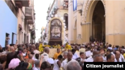 Reporta Cuba procesión virgen Habana Foto Angel Moya