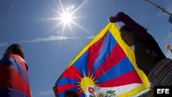 Archivo - Activistas a favor del Tíbet solicitan el envío inmediato de observadores independientes de la ONU al Tíbet. 