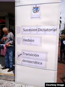Se pidió democracia para todos los cubanos.