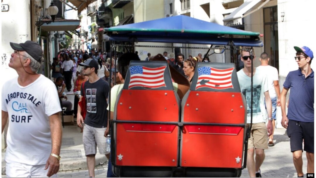 Turistas estadounidenses en La Habana.
