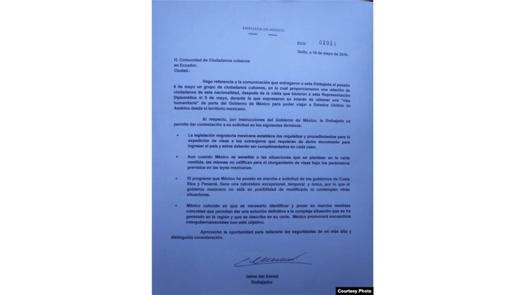 Documento de respuesta del Gobierno de México