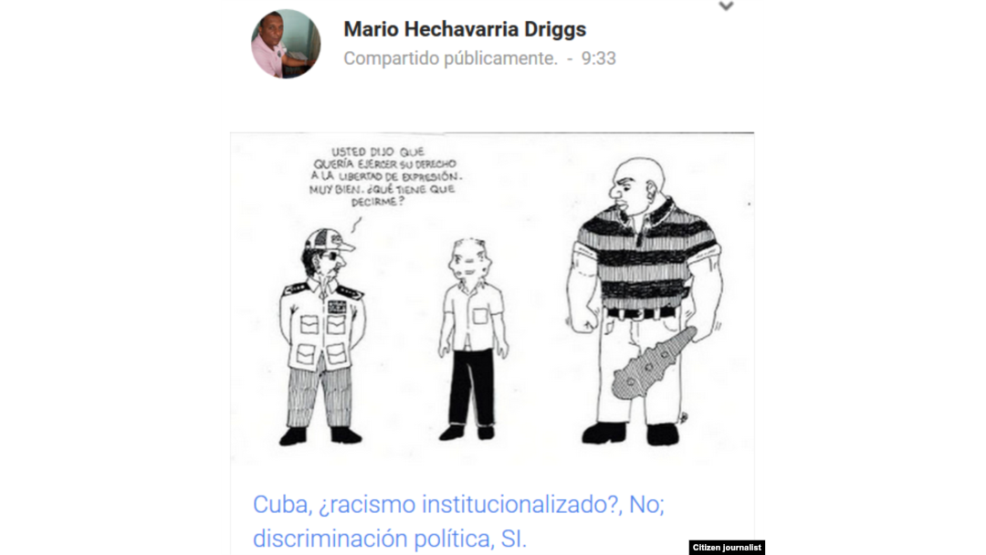 Reporta Cuba Caricatura publicada en el blog La Santanilla Mario Hechavarría