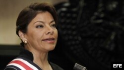 Foto de archivo de la presidenta de Costa Rica, Laura Chinchilla.