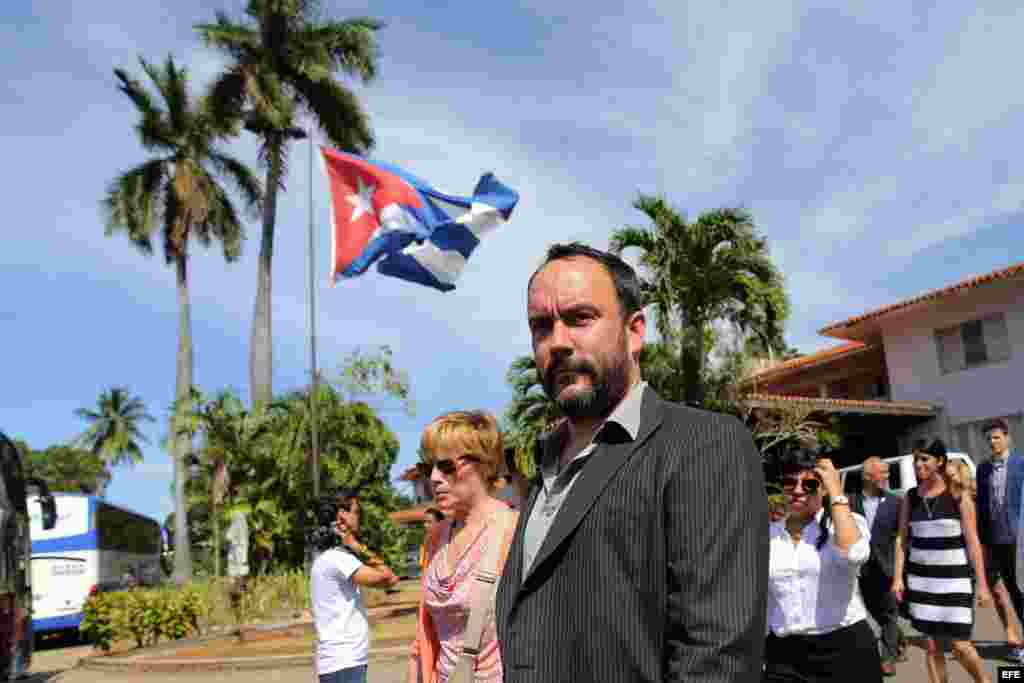 El músico estadounidense Dave Matthews realiza una visita a la Universidad de las Artes, hoy lunes 18 de abril de 2016, en La Habana (Cuba), como parte de una delegación del Comité Presidencial para las Artes y Humanidades.