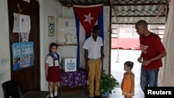 Centro de votación en La Habana, Cuba. 