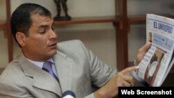 El gobierno de Rafael Correa usa la Ley Orgánica de Comunicación para censurar a la prensa, denuncia la SIP.