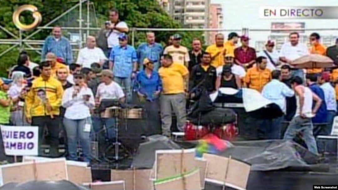 Marcha en Veenzuela imágenes reportadas por Globo Visicón