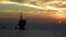 Plataforma marina petrolera. Foto de archivo