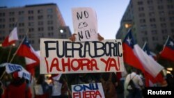 Protesta contra el cambio constitucional en Chile. (REUTERS/Pablo Sanhueza)