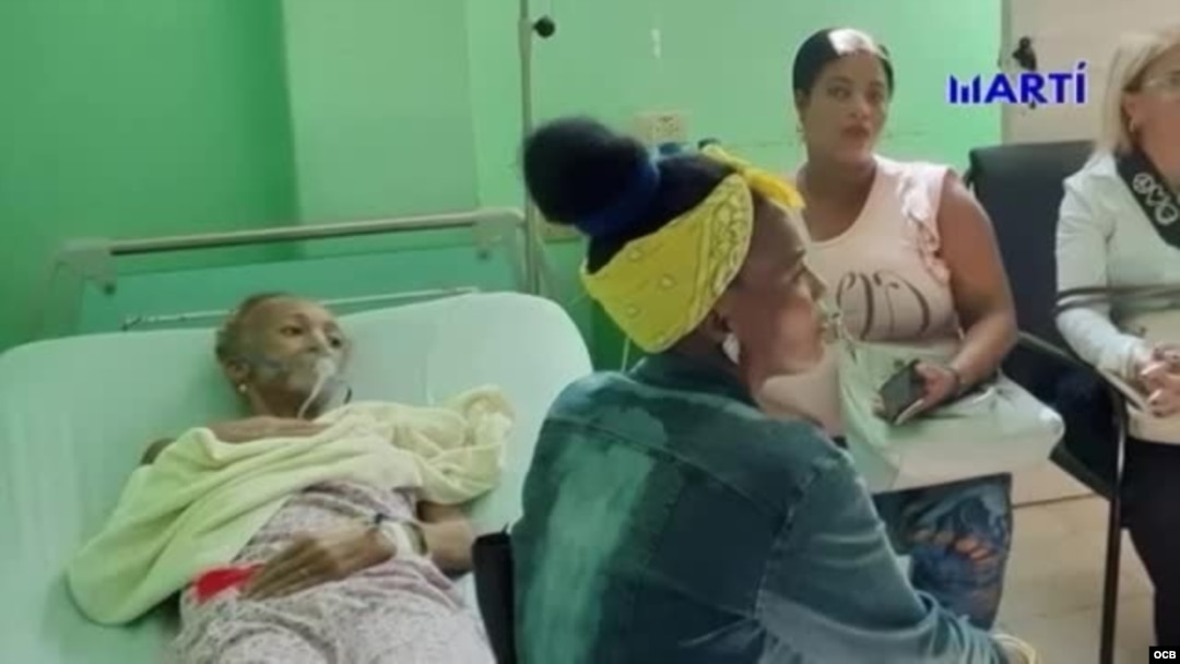 Imagen de la Dama de Blanco, Xiomara Cruz Miranda, mientras se recaudaban fondos para su tratamiento.