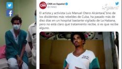 El artista y opositor cubano, Luis Manuel Otero Alcántara, continúa incomunicado en el Hospital