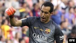 El portero chileno del Barcelona, Claudio Bravo.