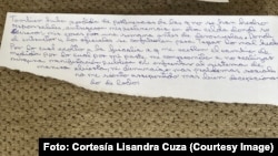 Carta enviada desde prisión por Javier Martín Gutiérrez, el “Spiderman cubano”
