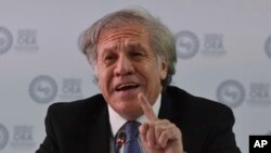 El secretario general de la Organización de los Estados Americanos (OEA), Luis Almagro. (AP Photo/Luis Benavides, File).