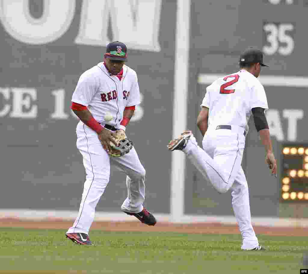 Yoenis Cespedes, ahora con los Medias Rojas de Boston 