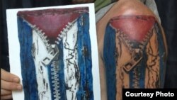 Bandera con cremallera: El proyecto y la obra terminada