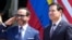 El presidente colombiano, Abelardo De La Espriella, junto al secretario de Estado de EEUU, Marco Rubio en Colombia