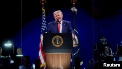 Donald Trump ofrece un discurso en Washington D.C. con motivo del 250.º aniversario de la independencia de EEUU.