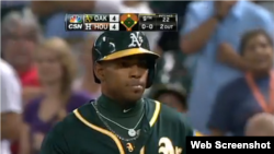 El jardinero izquierdo cubano Yoenis Céspedes.