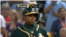El jardinero izquierdo cubano Yoenis Céspedes.