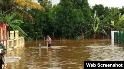 Inundación en Majagua Ciego de Avila. Foto Invasor