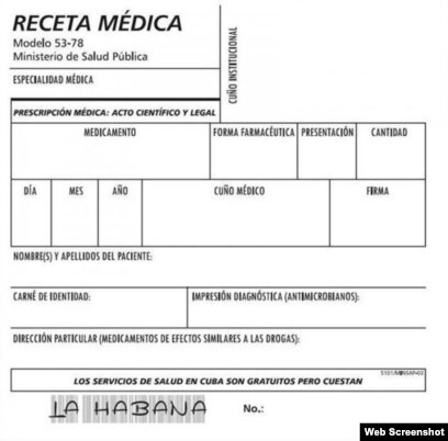 Nuevas recetas médicas buscan justificar escasez de medicamentos en Cuba