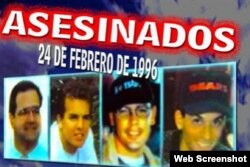 Pilotos de Hermanos al Rescate asesinados por Migs cubanos.