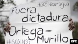 Miles de nicaragüenses se concentraron el domingo en el parque La Democracia, en el centro de San José.