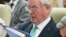Eamon Gilmore en La Habana, el 24 de noviembre de 2023. (Adalberto Roque/AFP)