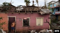 Casa afectada por el paso del huracán Matthew