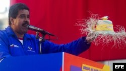 Nicolás Maduro en un acto de su campaña electoral en Catia La Mar (Venezuela). 