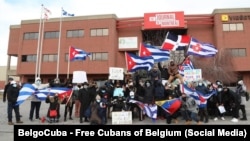 Protesta de cubanos exiliados en Canadá. (Archivo)