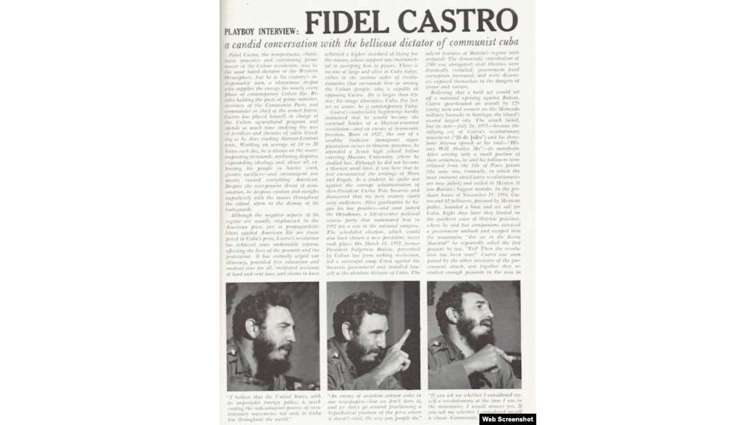 La entrevista a Fidel Castro publicada por Playboy.
