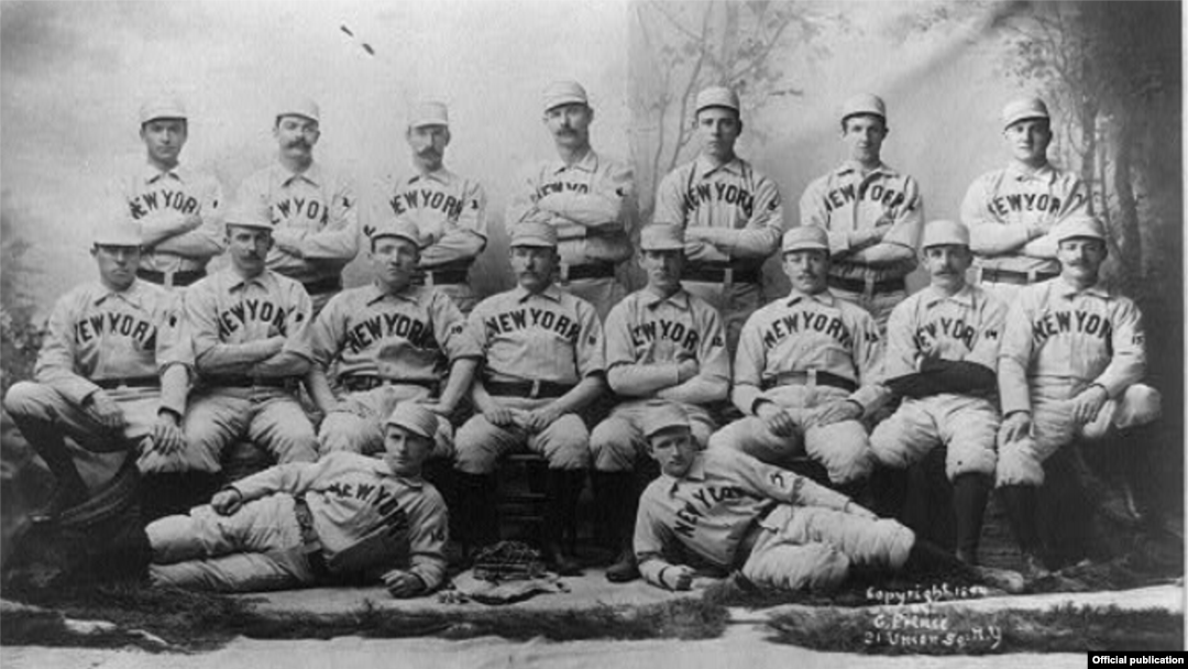 Los New York Giants pertenecían a The National League of Professional Baseball Clubs. Tomado de Library of Congress.