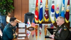 General Mark A. Milley, jefe del Estado Mayor con su contraparte surcoreana, general Hanki Park