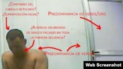Parte del estudio pericial sobre una escena del video de la TV cubana que presenta a José Daniel Ferrer como un delincuente común. (Prisoners Defenders)