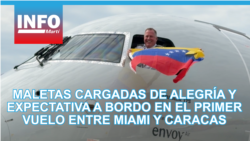 Maletas cargadas de alegría y expectativa a bordo en el primer vuelo entre Miami y Caracas