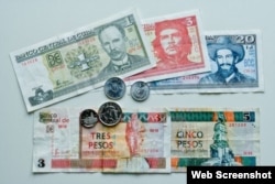Monedas y billetes cubanos