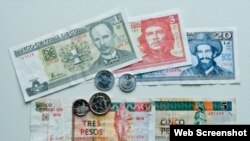 Monedas y billetes cubanos
